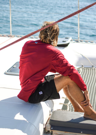 OVERSEAS BLACK HYBRID BOARDSHORTS