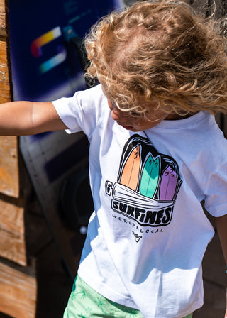 SURFINES WHITE KIDS TEE