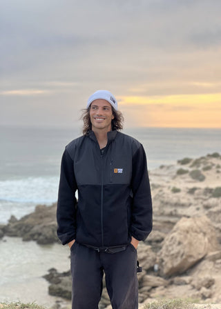 STOKED BLACK TURTLE NECK ZIPPER