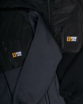 STOKED  ANTHRACITE TURTLE NECK ZIPPER