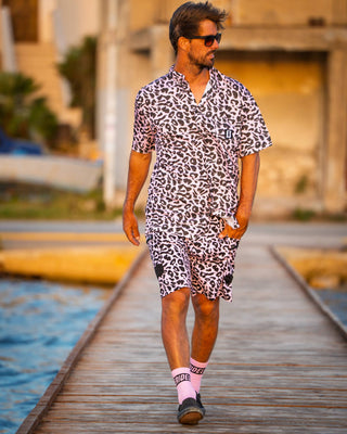 PINK LEOPARD JERSEY SHIRT