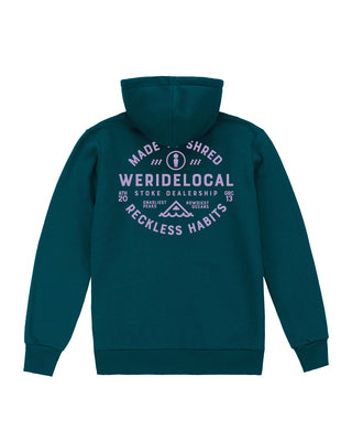 Shredders Teal Zip Hoodie - WERIDELOCAL