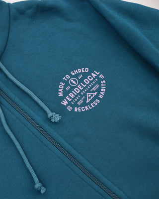 Shredders Teal Zip Hoodie - WERIDELOCAL