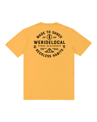 Shredders Mustard Tee - WERIDELOCAL