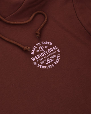 Shredders Mocha Hoodie - WERIDELOCAL