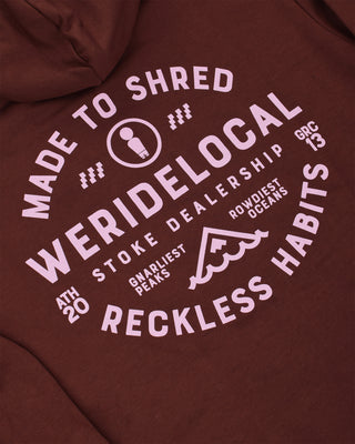 Shredders Mocha Hoodie - WERIDELOCAL
