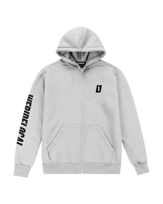Logo Silver Women Zip Hoodie - WERIDELOCAL