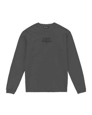 Born To Shred Charcoal Crew Hoodie - WERIDELOCAL
