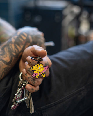SURFIN' DIE YELLOW KEYCHAIN