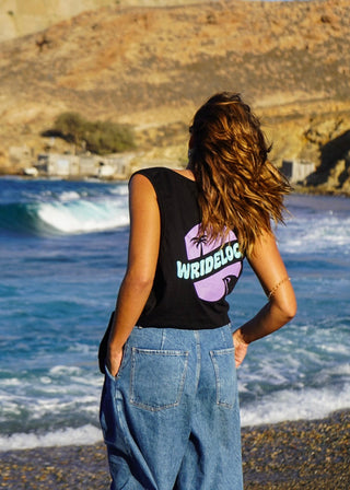 FUNBADGE BLACK TANKTOP