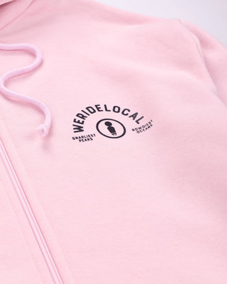 ALL TERRAIN BABY PINK ZIPPED HOODIE