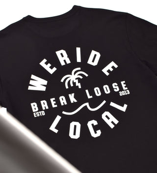 BREAK LOOSE BLACK TEE - WERIDELOCAL