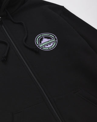 BACKYARD BLACK ZIPPED HOODIE
