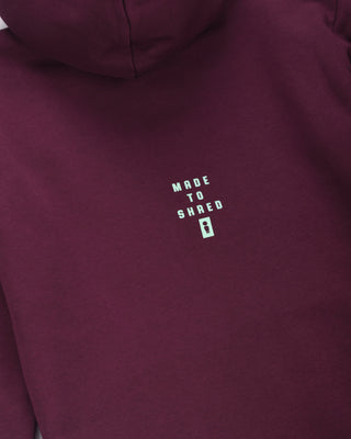 DIVISION EGGPLANT ZIPPED HOODIE