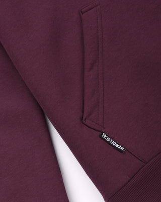 DIVISION EGGPLANT ZIPPED HOODIE