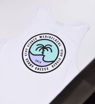 CREST WHITE TANK TOP - WERIDELOCAL