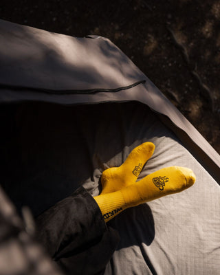 WE RIDE LOCAL X LIVE ON TOP GOLD SOCKS - WERIDELOCAL