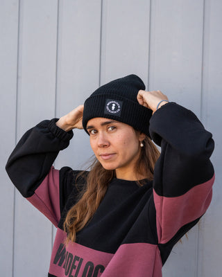 Doode Patch Black Beanie