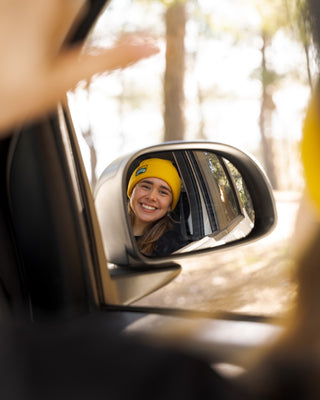 WE RIDE LOCAL X LIVE ON TOP GOLD BEANIE - WERIDELOCAL