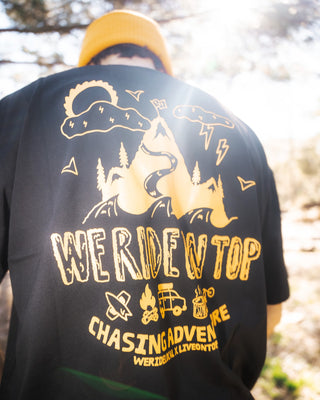 WE RIDE LOCAL X LIVE ON TOP BLACK TEE - WERIDELOCAL