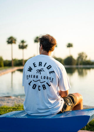 Break Loose White Tee - WERIDELOCAL
