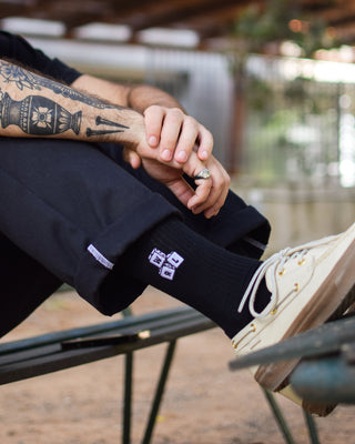 ROLLIN' DICE BLACK SOCKS