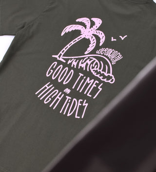 GOOD TIMES MIDNIGHT OLIVE TEE - WERIDELOCAL