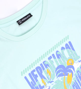 HAPPY HOUR CORAL MINT WOMEN TEE - WERIDELOCAL
