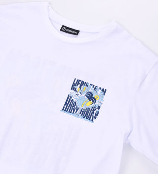 HAPPY HOUR WHITE TEE - WERIDELOCAL