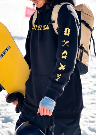 STOMPER BLACK LONG HOODIE