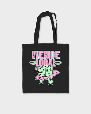 SURFIN' DIE BLACK TOTE BAG