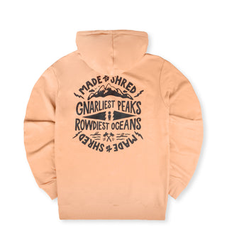 Made To Shred Apricot Light Zipped Hoodie - We Ride Local