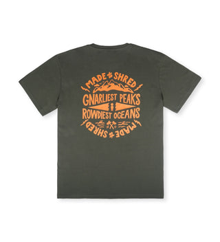 Made To Shred Khaki Cotton T-shirt  - We Ride Local