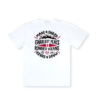 Made To Shred White Cotton T-shirt  - We Ride Local