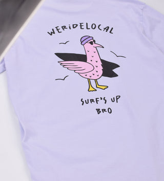 SURF'S UP SMOOTH LILAC TEE - WERIDELOCAL