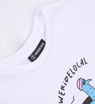 SURF'S UP WHITE KIDS TEE - WERIDELOCAL