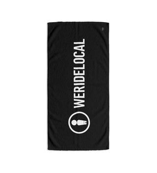 LOGOTYPE BLACK PRINTED TOWEL - WERIDELOCAL