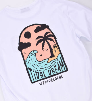 TIDAL DREAM WHITE TEE - WERIDELOCAL