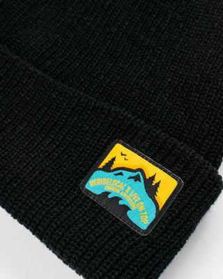 WE RIDE LOCAL X LIVE ON TOP BLACK BEANIE - WERIDELOCAL