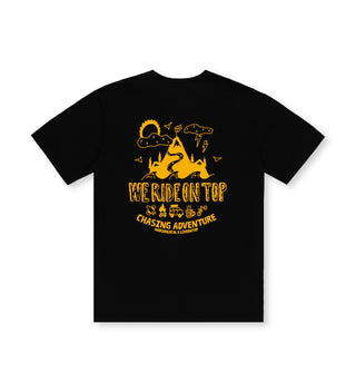 WE RIDE LOCAL X LIVE ON TOP BLACK TEE - WERIDELOCAL