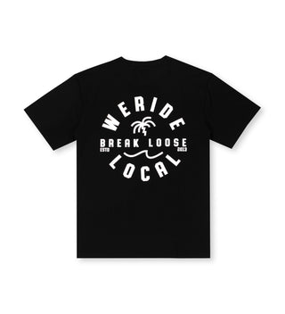 BREAK LOOSE BLACK TEE - WERIDELOCAL