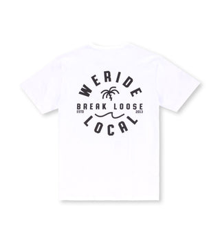 BREAK LOOSE WHITE TEE - WERIDELOCAL