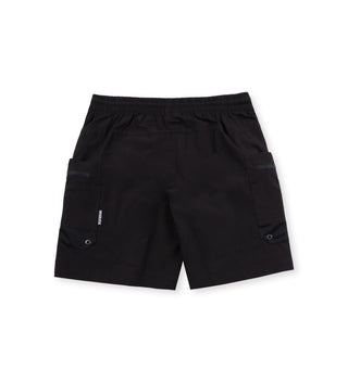OVERSEAS BLACK HYBRID BOARDSHORTS