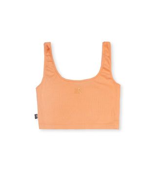 MONOGRAM RIBBED ORANGE CROP TOP
