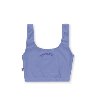 TYPO SKY PURPLE RIBBED CROP TOP - WERIDELOCAL