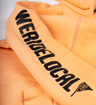 WORLDWIDE PEACH ZIPPED HOODIE