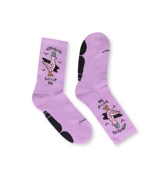 SURF'S UP LILAC SOCKS - WERIDELOCAL