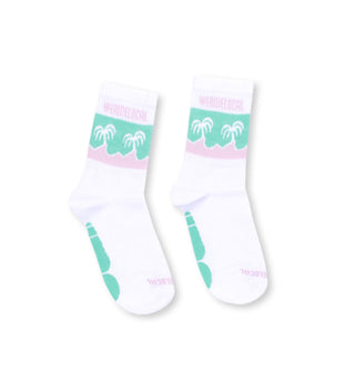 TROPIC BAND WHITE WOMEN SOCKS - WERIDELOCAL