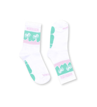 TROPIC BAND WHITE WOMEN SOCKS - WERIDELOCAL