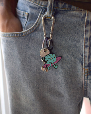 SURFIN' DIE MINT KEYCHAIN